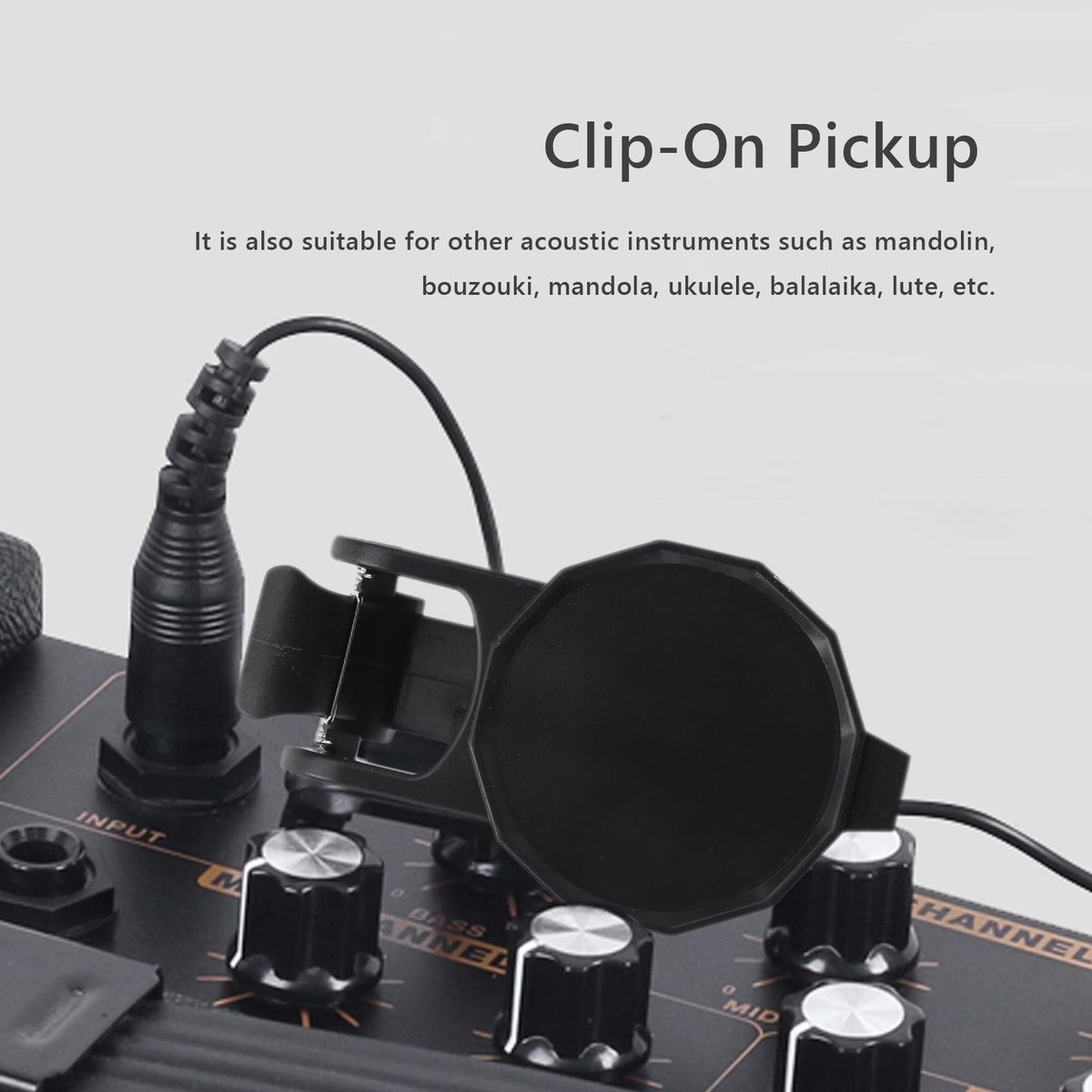 Clip-On for Acoustic Guitar Mandolin Bouzouki Violin Banjo U