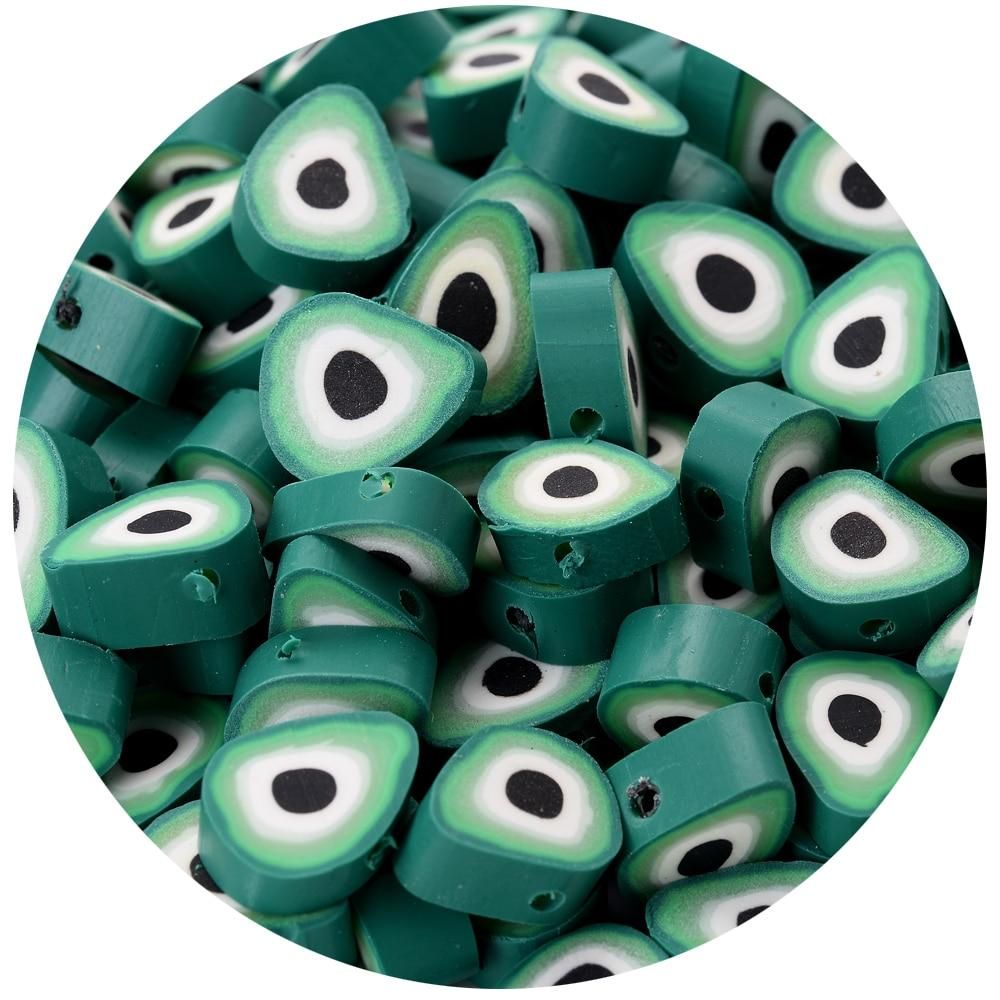 iYOE 30pcs Mix Fruit Clay Beads Polymer Clay Lemon Grape Apple Strawberry Spacer Beads For Making Bracelet Necklace