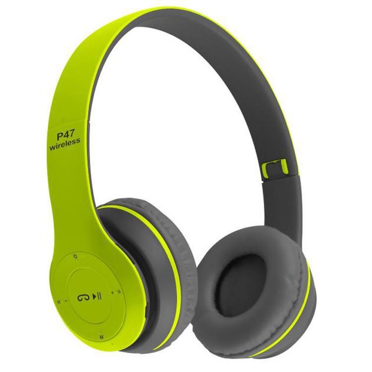 Bluetooth Earphone Over-Ear Subwoofer Wireless Earphone Green