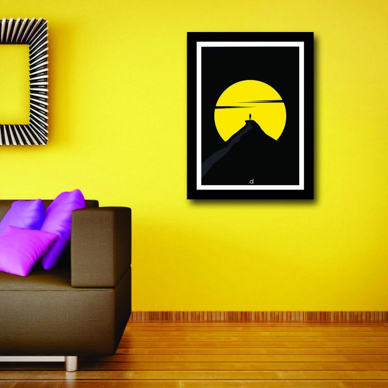 Abstract Sun Set Wall Frame