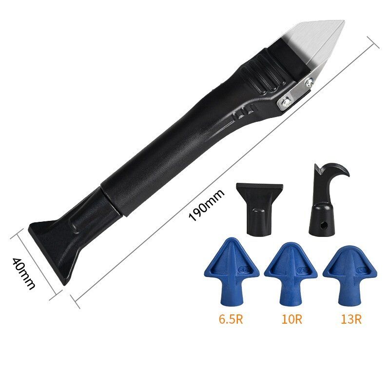 5In1 Silicone Scraper Caulk Tools Glass Glue Angle Scraper