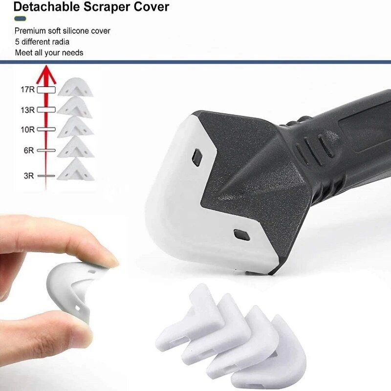 5In1 Silicone Scraper Caulk Tools Glass Glue Angle Scraper