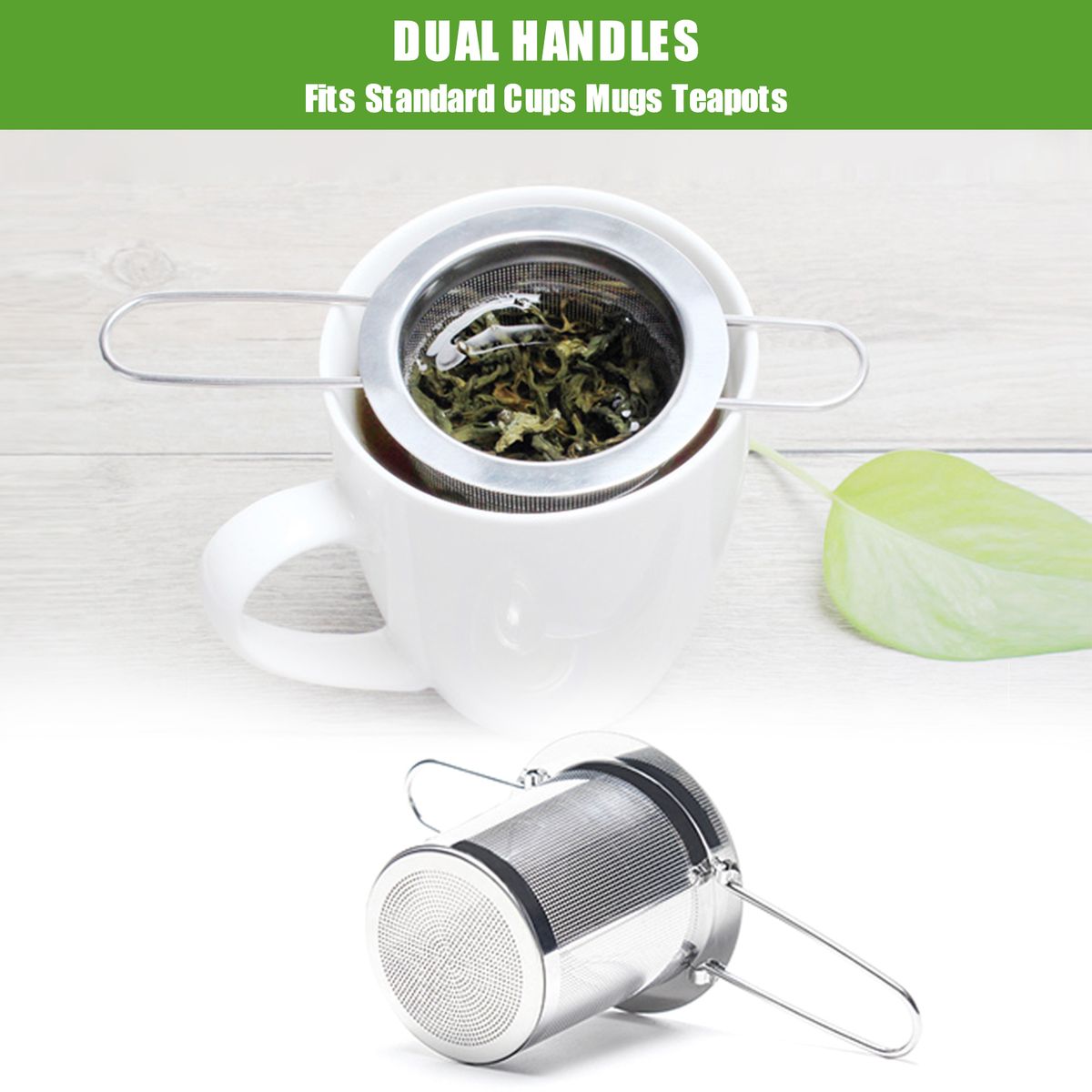 3PCs Tea Infuser Tea Scoop Clip Kit With Tea Lid Food-grade