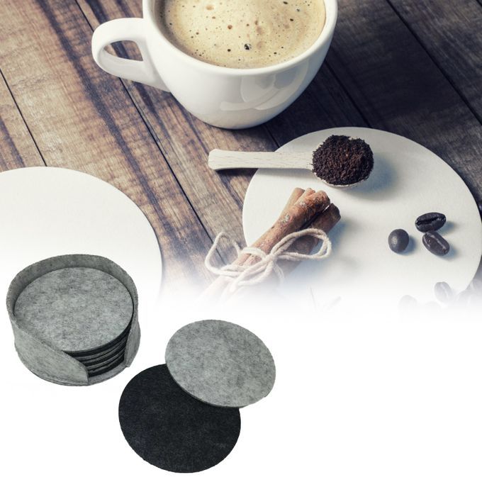 10Pcs/Set Table Mat Heat Resistant Protective-Light Grey