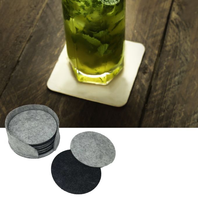10Pcs/Set Table Mat Heat Resistant Protective-Light Grey