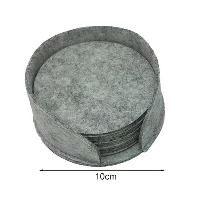 10Pcs/Set Table Mat Heat Resistant Protective-Light Grey