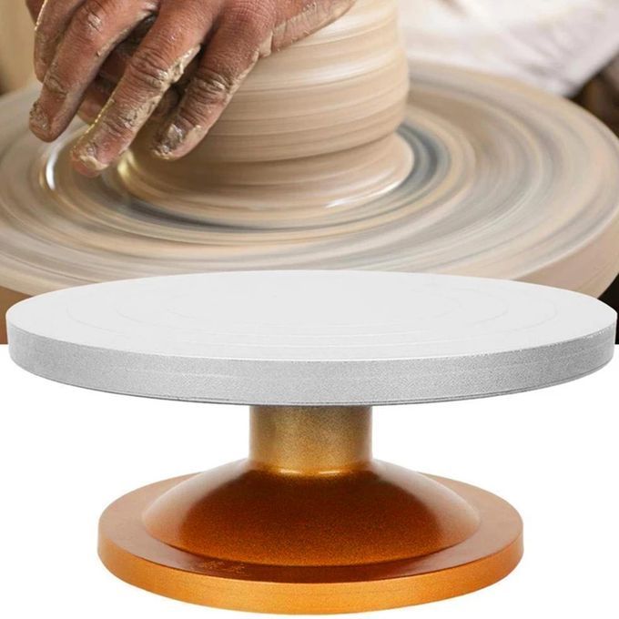 Pottery Wheel Plastic Manual Turntable Sculpture Ceramic Clay Gold