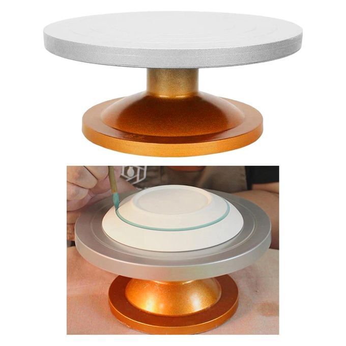 Pottery Wheel Plastic Manual Turntable Sculpture Ceramic Clay Gold