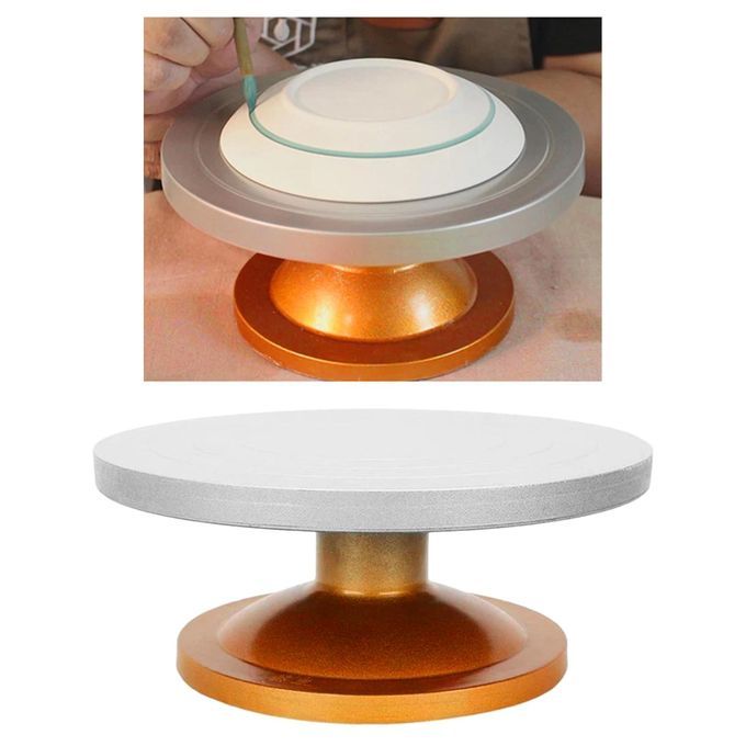 Pottery Wheel Plastic Manual Turntable Sculpture Ceramic Clay Gold