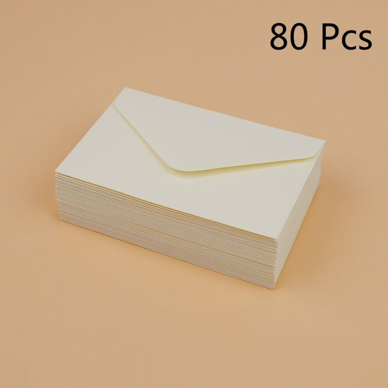 20 40 80PCS Classical White Black Kraft Blank Mini Paper