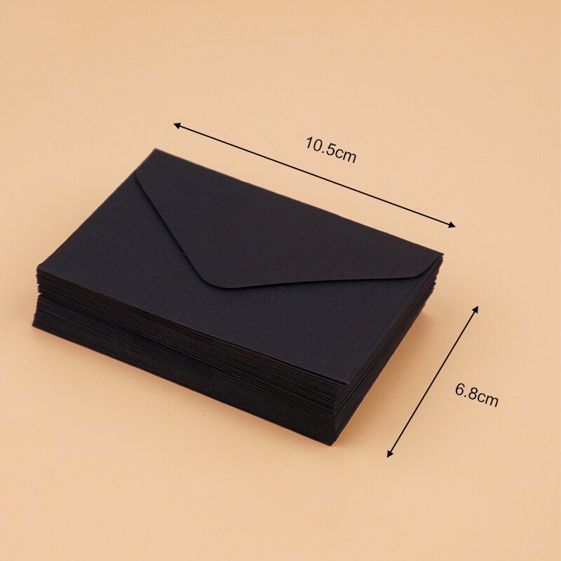 20 40 80PCS Classical White Black Kraft Blank Mini Paper