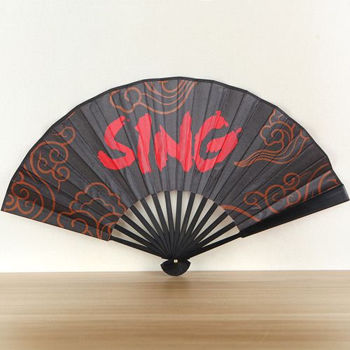 Fan Fan Fan Cloth Dance SING Folding Chinese Fan Large Decorative BST Style COS Double-sided