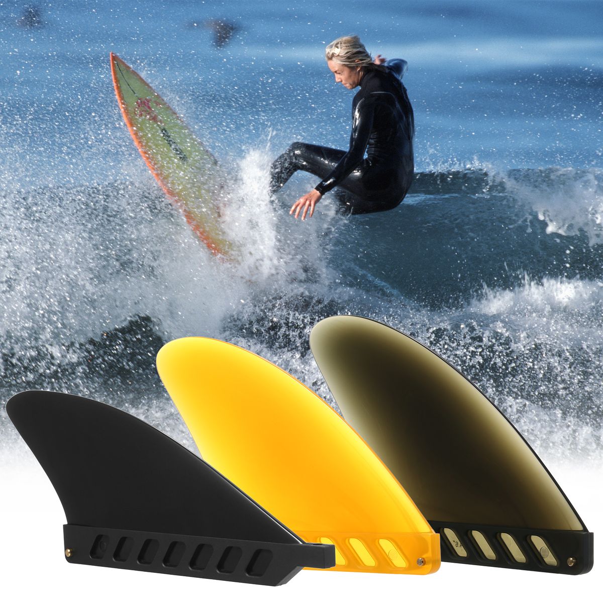 4.6 Inch / 3 Inch Surfboard Fin Soft Center Fin For