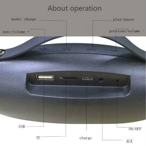 Wireless Bluetooth Speaker With Outdoor Portable Support Handle