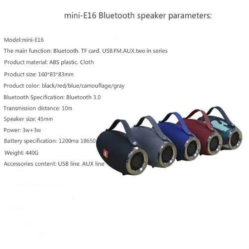 Wireless Bluetooth Speaker With Outdoor Portable Support Handle