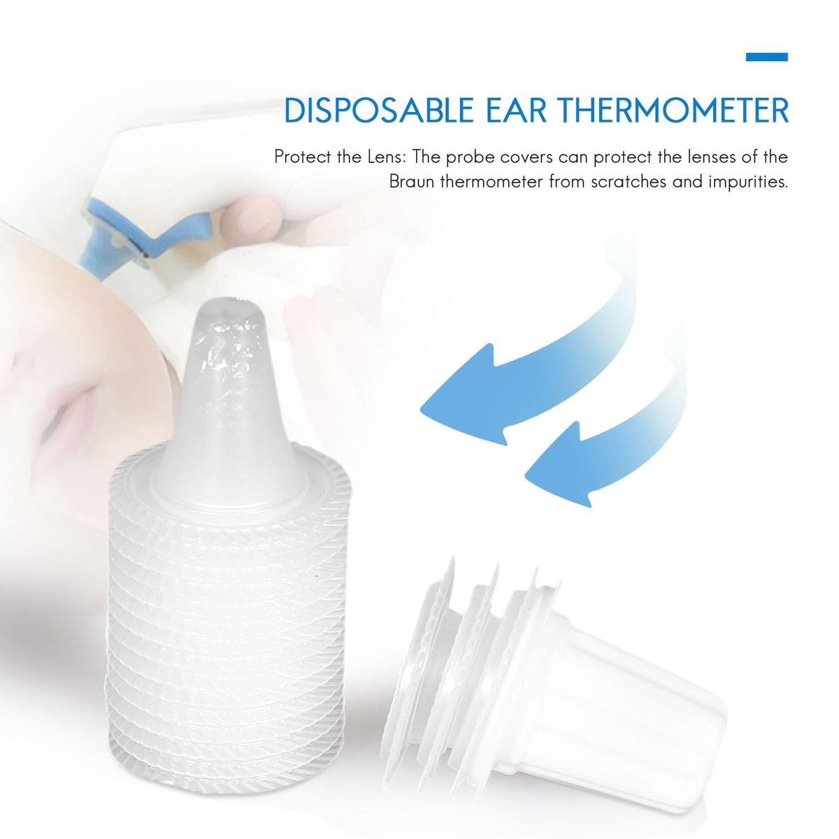 200PCS Disposable Ear Probe Cover Protection