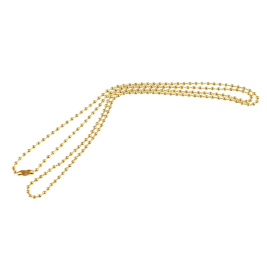 5 Pieces Stainless Steel 2mm Ball Chain Necklace For Men Women Gold