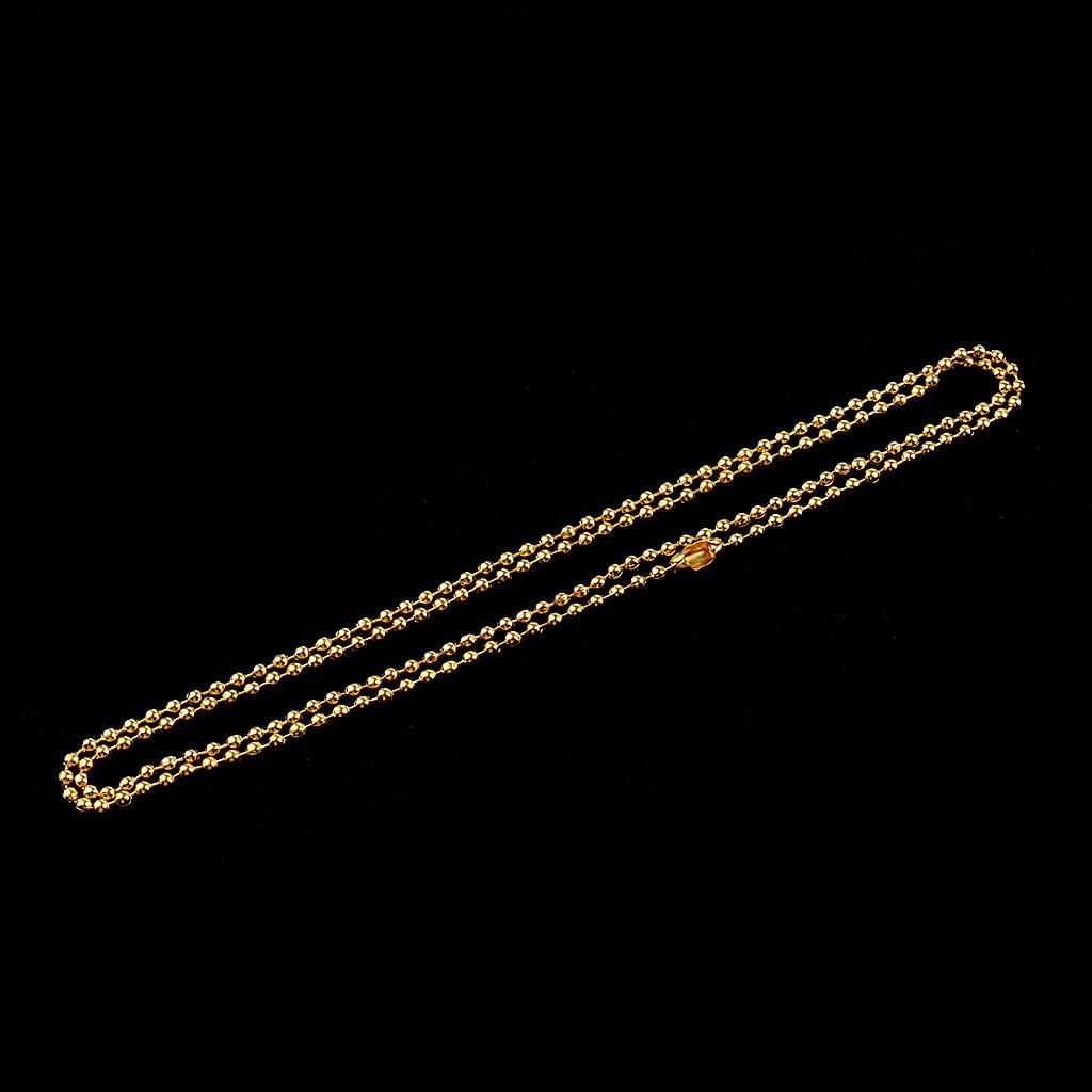 5 Pieces Stainless Steel 2mm Ball Chain Necklace For Men Women Gold