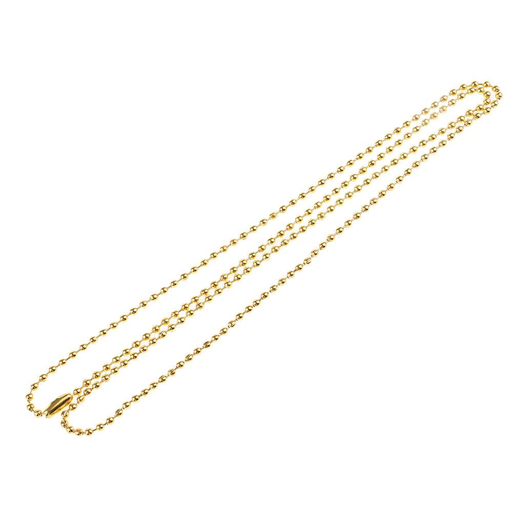 5 Pieces Stainless Steel 2mm Ball Chain Necklace For Men Women Gold