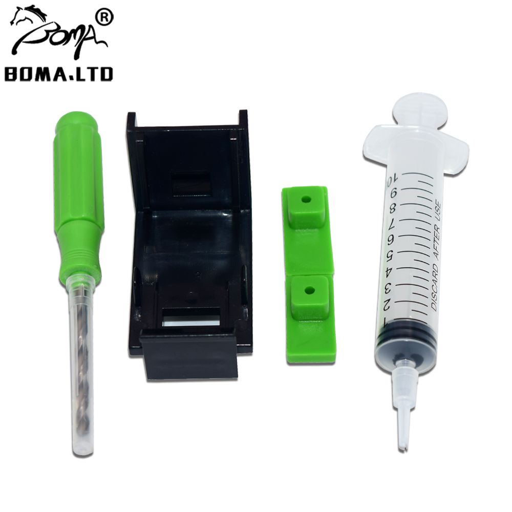 (Option A)Ink Refill Cartridge Clip Rubber Pads Syringe Tool Kit Clamp For HP 46 64 67 305 124 124XL 305XL 67XL 805XL 62XL 303XL