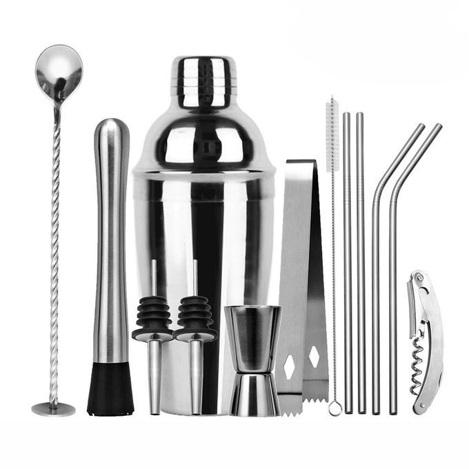 CG1207 13PCS 304 Stainless Steel Cocktail Shaker Set Drink