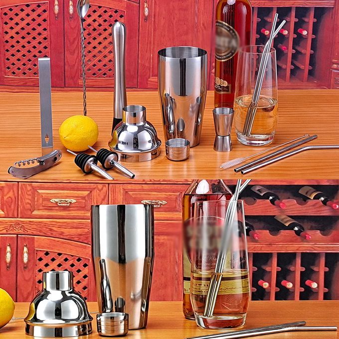 CG1207 13PCS 304 Stainless Steel Cocktail Shaker Set Drink