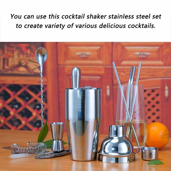 CG1207 13PCS 304 Stainless Steel Cocktail Shaker Set Drink