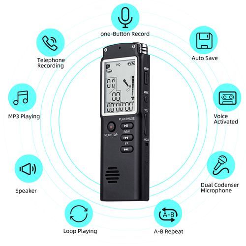 Digital Recorder MP3 Noise Reduction Double Capacitor