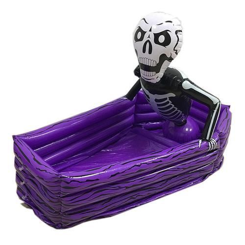 Pool Floating Ice Bucket Inflatable Drink Holder Halloween Vampire Skull PVC Beer Cooler Floating Holder For Pool Party Workable