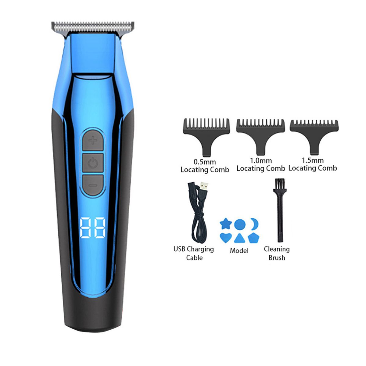 Electric Hair Trimmer Professional Rechargeable Slicked-Back