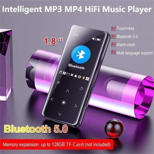 A20 1.8 Inch 8GB Bluetooth5.0 MP3 Video Music Player FM Radio Walkman-Black