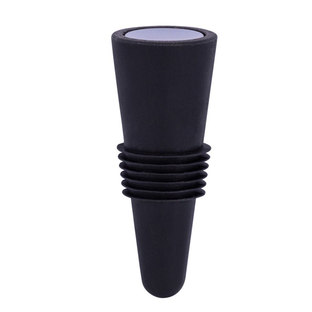 Reusable Silicone Red Wine Champagne Bottle Stopper-Black