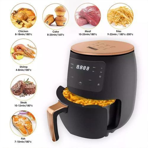 6L  Extra Large Capacity Air Fryer With LCD Touch Control