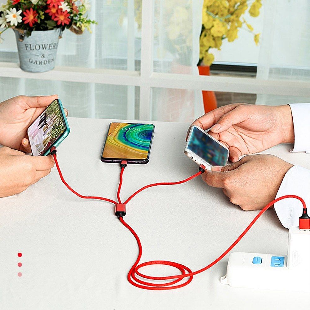 3 IN 1 USB Cable For Mobile Phone Fast Power Cable Power