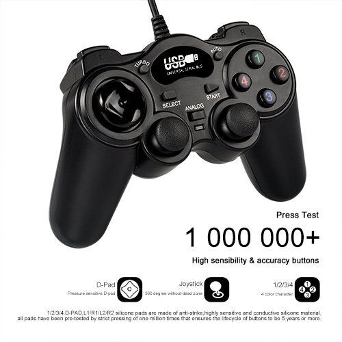 Wired Shock Joystick Game Controller USB 2.0 Joypad Gamepad For PC Laptop Computer Win7 Of 8 Of 10 Of XP Of Vista Wired Game Pad Joystick