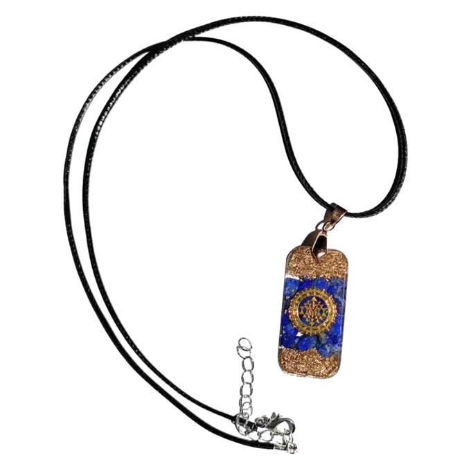 Chakra Pendant Necklace Crystal Stone Reiki Pendant PU Leather Rop