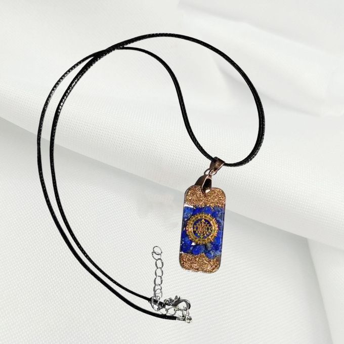 Chakra Pendant Necklace Crystal Stone Reiki Pendant PU Leather Rop