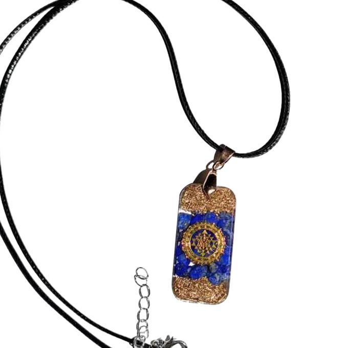 Chakra Pendant Necklace Crystal Stone Reiki Pendant PU Leather Rop