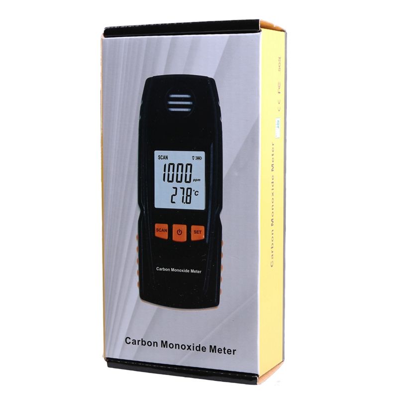 Digital Carbon Monoxide Meter High Precision Portable CO Gas Monitor Detector Gauge 0-1000ppm Gas Leak Tester Alarm Indication