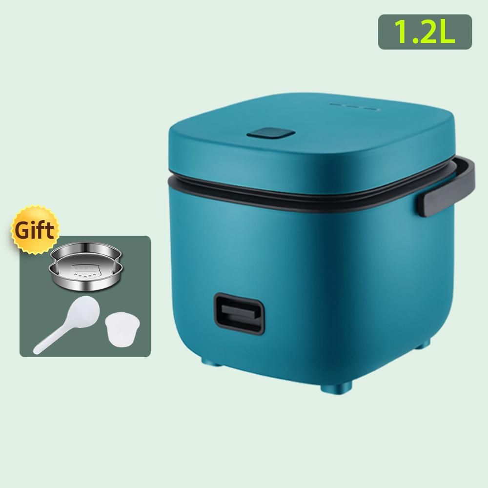 Mini Rice Cooker 1.2L Electric Cooker with Steamer One-button Control Food-grade Non-sticky Liner Stew/Steam/Boil Cooking Machine