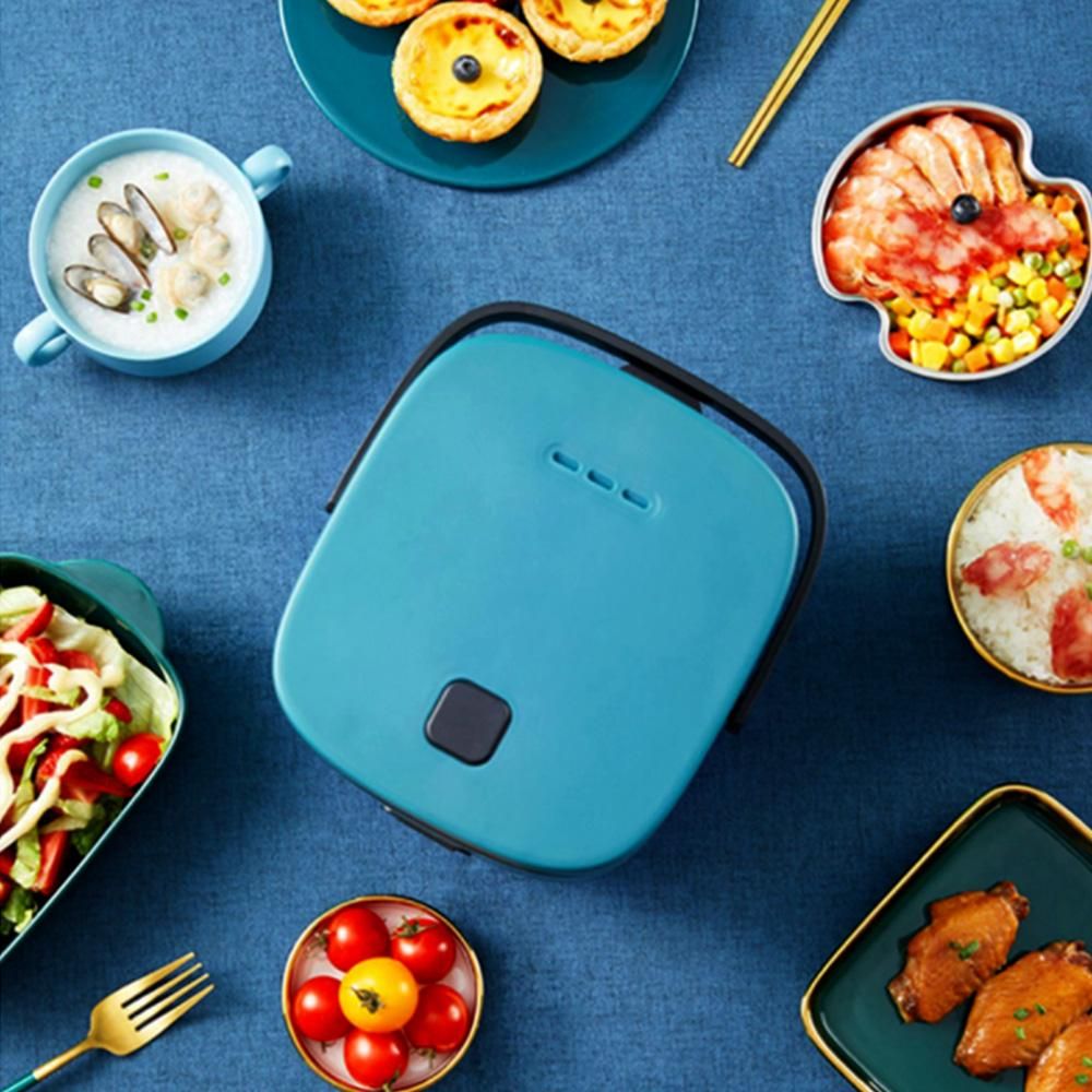 Mini Rice Cooker 1.2L Electric Cooker with Steamer One-button Control Food-grade Non-sticky Liner Stew/Steam/Boil Cooking Machine
