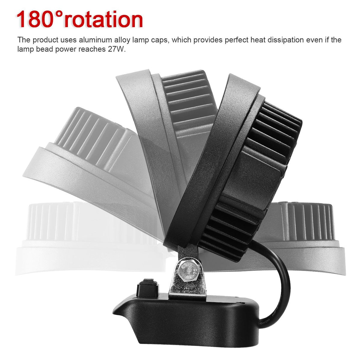 Portable Lamp Outdoor Work Light Handheld 27W Flashlight High Brightness LED Light Lithium Battery Easy Carrying Floodlight