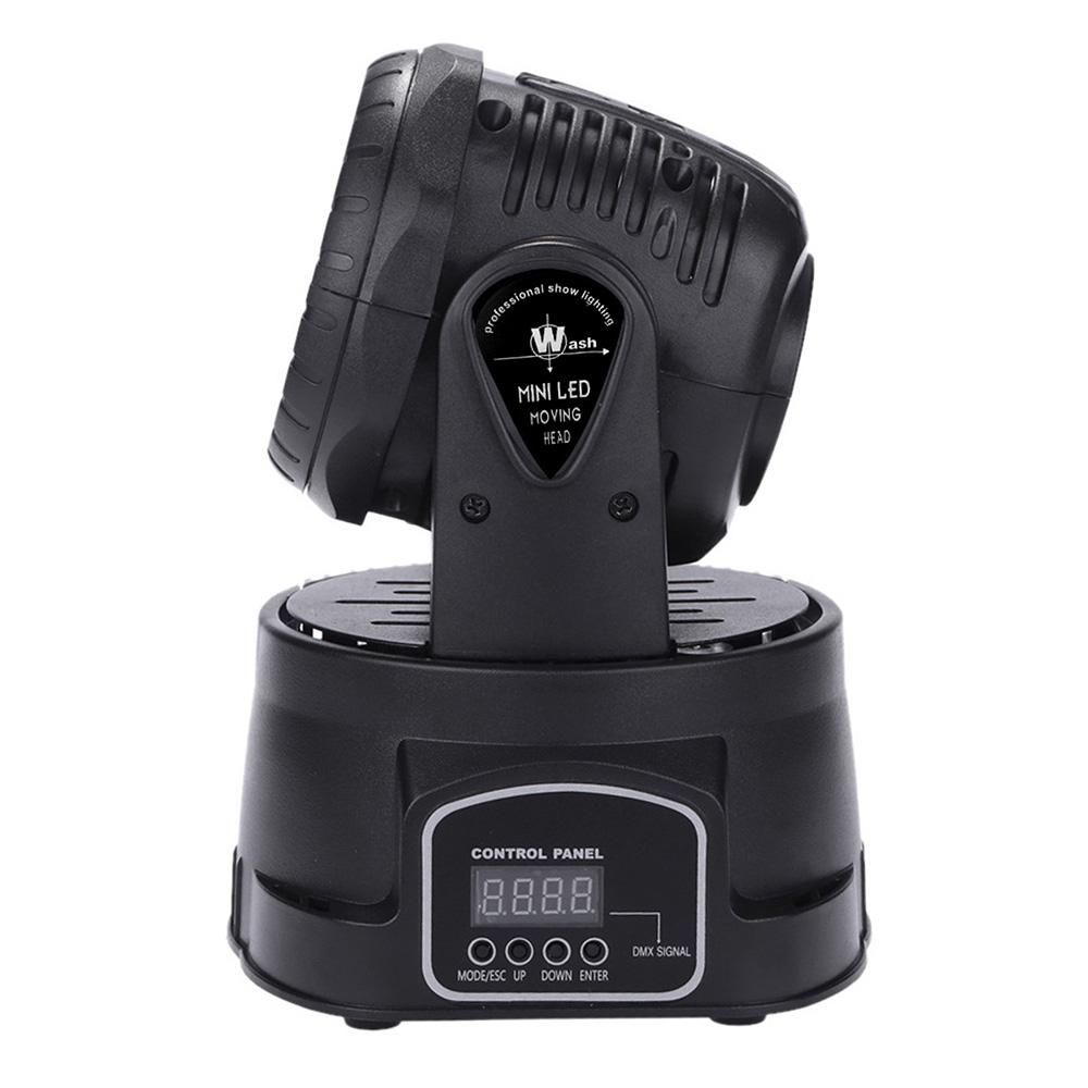 Lixada 7LED 105W RGBW 9/14 Channel DMX512 Mini Rotating Head Moving Stage Light Effect Lamp for Indoor Disco KTV Club Party