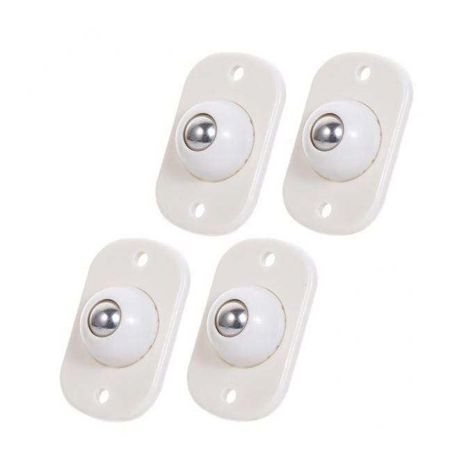 2x4pcs Storage Box Adhesive Pulley Casters Trash Can Paste Wheels