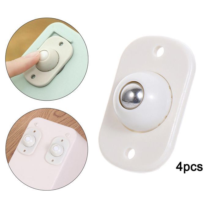 2x4pcs Storage Box Adhesive Pulley Casters Trash Can Paste Wheels