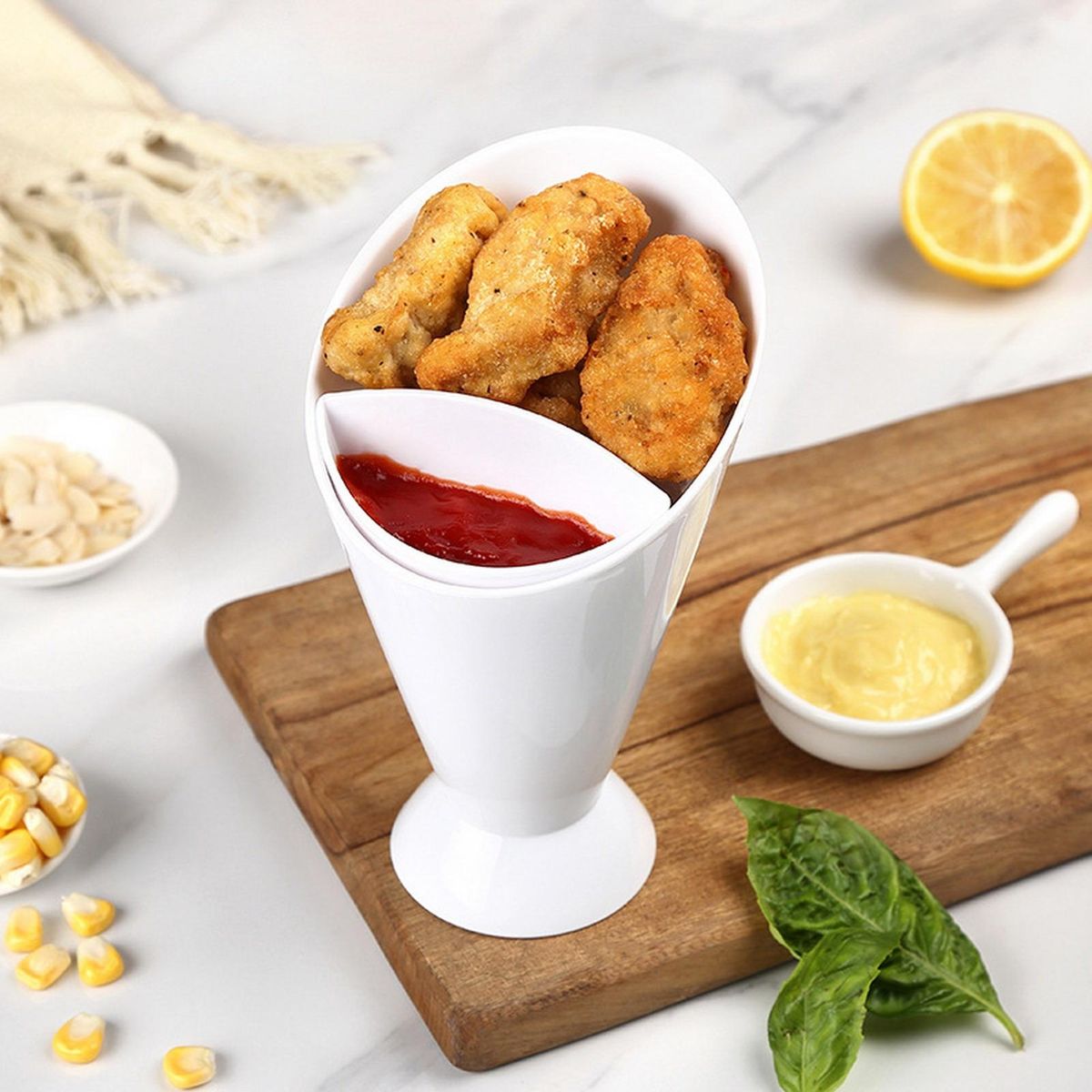 Chips Dish Snack Dish Vegetable Fruit Salad Cup White