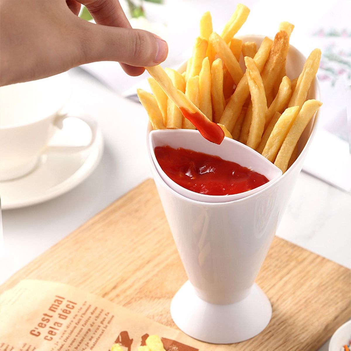 Chips Dish Snack Dish Vegetable Fruit Salad Cup White