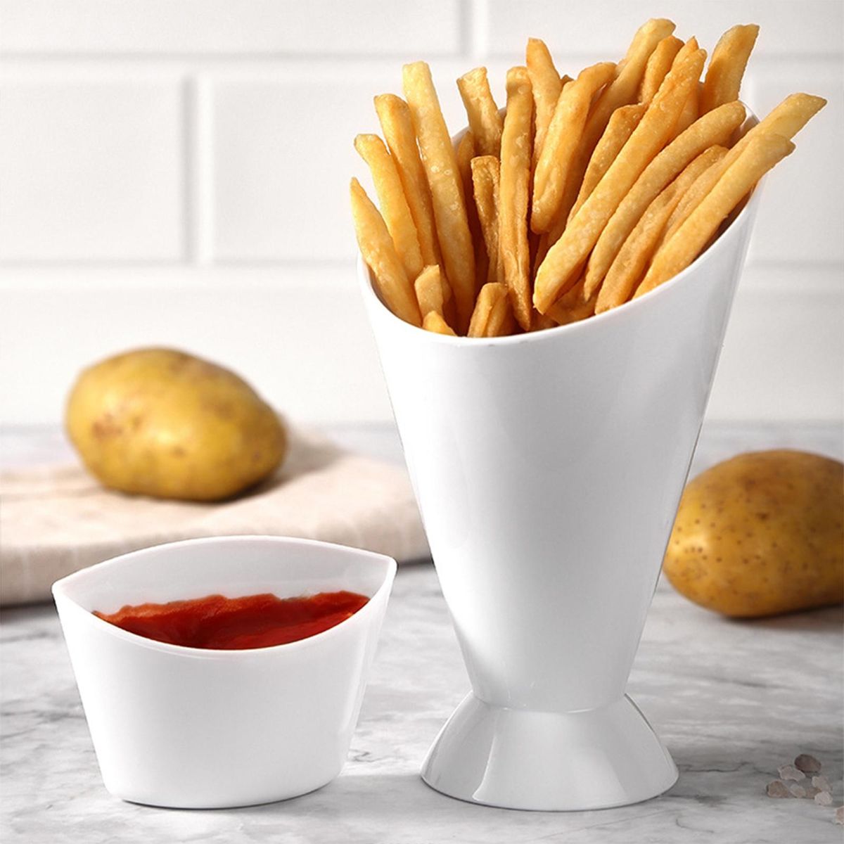 Chips Dish Snack Dish Vegetable Fruit Salad Cup White