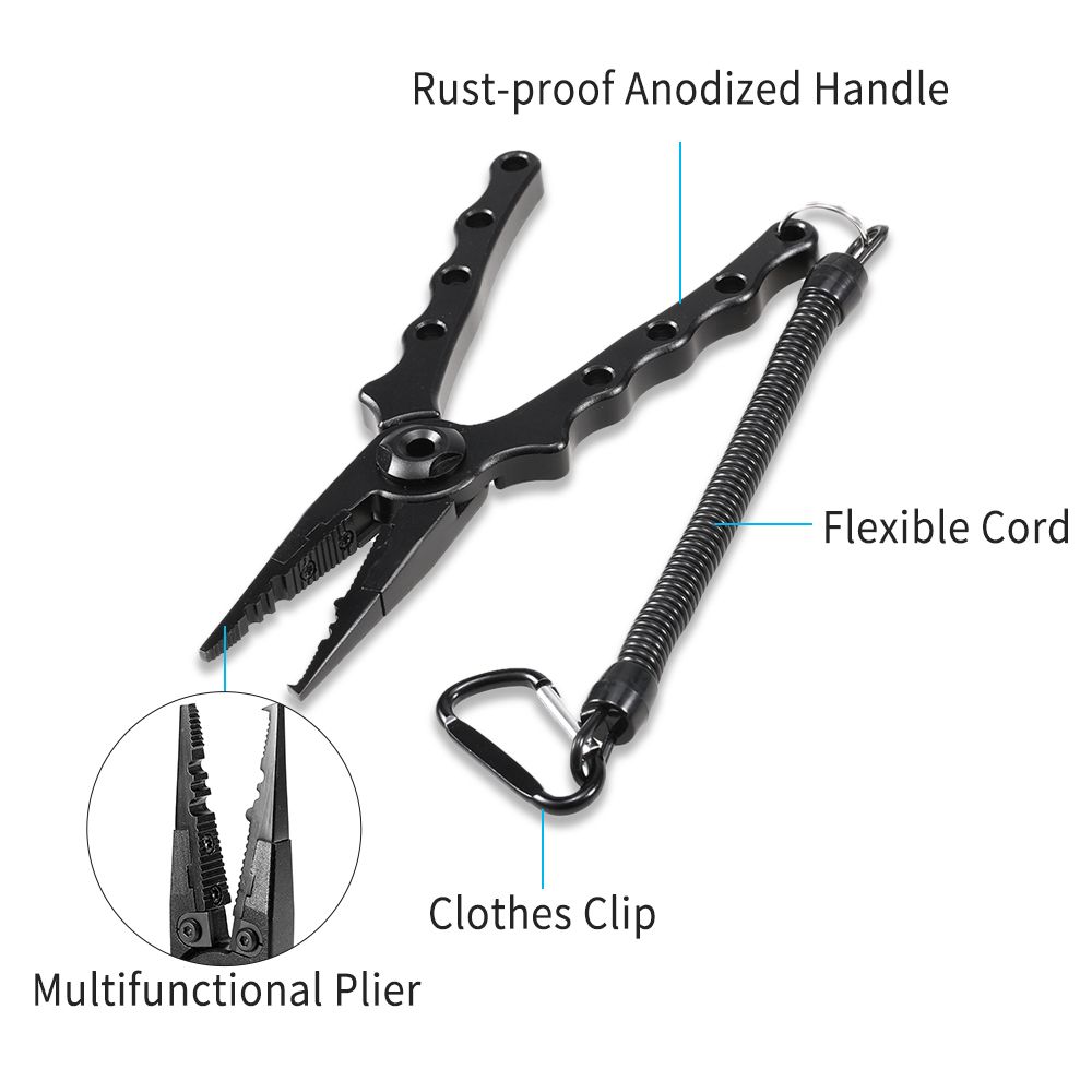 Ultralight Aluminum Fishing Pliers Split Ring Cutters Hooks
