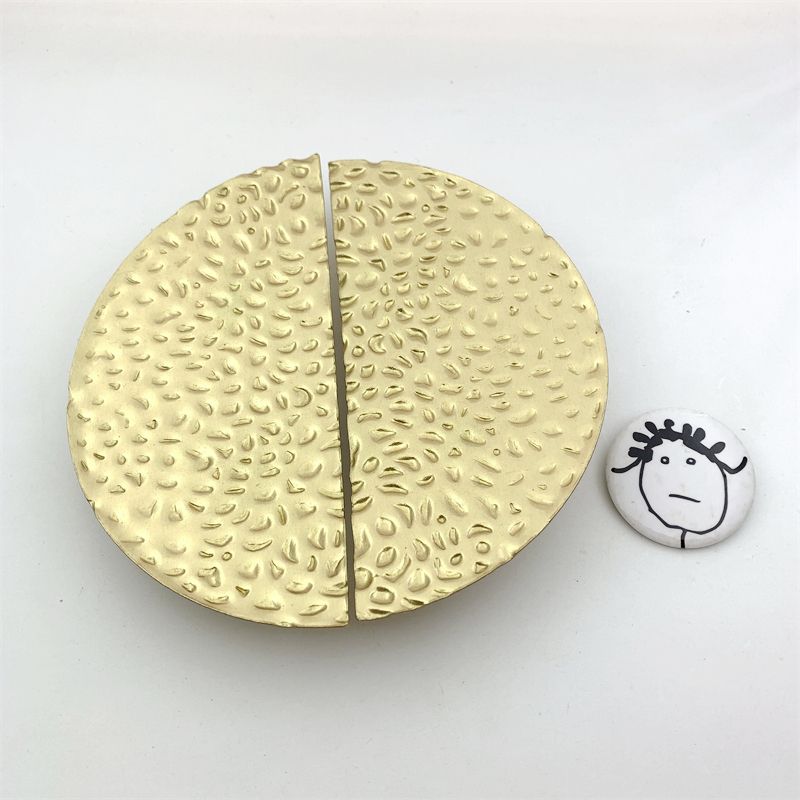 LCH Semicircular Solid Trypophobia Brushed Brass Color